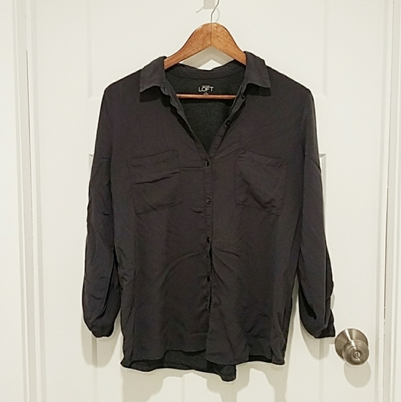 LOFT Tops - LOFT Petite Rolled Up Sleeve Blouse size PL